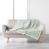 Douceur d'intérieur Bavlněná deka s třásnemi TISSIA, 125 x 150 cm, zelená