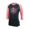 Nabajk Ancze youth girls jersey 3/4 sleeve black/old pink 9Y-10Y