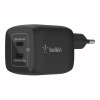 Nabíjačka sieťová Belkin GaN 2x USB-C 45W čierna pre Apple (WCH011vfBK)