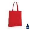 Taška Impact z recyklovanej bavlny AWARE™ (145 g/m2) so širokým dnom , Black Farba: Red