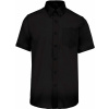 KARIBAN VINTAGE K539 / Pánska košeľa s krátkym rukávom v nežehlivej úprave - black 4XL