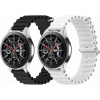 2x PÁSIK NA HODINKY ČIERNY BIELY SILIKÓN Samsung Galaxy Watch 3 45 mm 22 mm