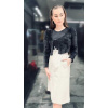 Max Original Leather Kožená sukňa ST-5991 White (48 XL) - White - 48