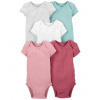 CARTERS CARTER'S Body krátky rukáv Solid dievča LBB 5ks NB/ veľ. 56