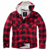 Bunda s kapucňou Brandit Lumberjacket s (Brandit Lumberjacket s kapucňou červená/čierna bunka)