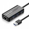 UGREEN HUBOVÝ SIEŤOVÝ ADAPTÉR USB-A PRE RJ45 1000 MBPS 3 X USB PORT 3.0