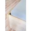 AMIDO-EXQUISIT Strieborná plachta na posteľ Jersey Rozmer: 200 x 220 cm J40_910