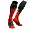 COMPRESSPORT SKI MOUNTAINEERING FULL SOCKS BLACK/RED T4 podkolenky