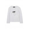 Detské tričko s dlhým rukávom Karl Lagerfeld Z30938.114.150 biela 150