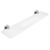 Nimco Unix Polička IXI, dĺžka 60 cm, matný plexiglass/brúsená nerezová UNM X360-10