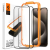 Spigen Glass tR AlignMaster 2 Pack FC Black iPhone 15 Pro Max AGL06875