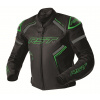 Kožená bunda RST S1 D3O černá/šedá/fluo zelená vel. 42
