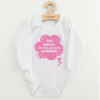 Detské body s potlačou New Baby Keď plačem, tak mám asi nejaký problém! ružová Ružová 80 (9-12m)
