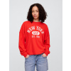 GAP Oversize mikina s logom Americana Červená XXS Červená Červená