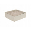 ORGANIZER DO ZÁSUVKY TEXTILNÝ BÉŽOVÝ BOX 16 KOMÔR 31 x 31 x 10 CM