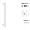 MPkovania FT - MADLO kód K02 Ø 25 mm ST ks Rozteč madla: 600 mm, Rozmer profilu madla: Ø 25 mm, Dĺžka: 625 mm
