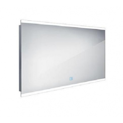 Nimco Zrkadlá - Zrkadlo v ráme s LED osvetlením, 1200x700 mm, hliník ZP 12006V