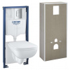 Grohe Solido+ Set predstenovej inštalácie, klozetu Start Edge Ceramic a dosky, softclose, rimless, tlačidla Even, chróm 36532000-GR