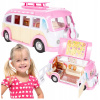 Autobus pre bábiky Kamper Dovolenkový Auto Pojazdný stánok so zmrzlinou Kaviareň Otvárací