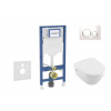 GEBERIT - Duofix Set předstěnové instalace, klozetu Architectura a sedátka softclose, tlačítko Sigma20, bílá/chrom SANI11CK3103