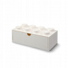 LEGO® stolové box 8 so zásuvkou 31,6 x 15,8 x 11,3 cm biela