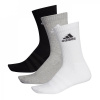 adidas Crew Socks 3 Pack Womens MegGreyHtr 6.5-8