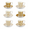TESCOMA myCOFEE Empire biela porcelánové šálky na espresso s tanierikmi 6 x 90 ml