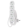 Predlžovací kábel 3 m / 5 zásuviek / biely / PVC / 1 mm2