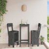 zahrada-XL Barové stoličky 2 ks sivé 40x48,5x115,5 cm borovicový masív 825361
