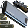 Externý box / adaptér pre M.2 SATA III NVMe USB 3.1, puzdro / etui USB C