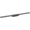 HANSGROHE RainDrain Flex vrchná sada sprchového žľabu 90 cm, skracovateľná, pre inštaláciu voľne na plochu, kartáčovaný čierny chróm, 56045340