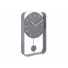 Designové kyvadlové nástěnné hodiny 5796GY Karlsson 33cm