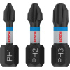 BOSCH - zahrada/dílna Bity BOSCH PRO PH Impact, PH1 × 25, PH2 × 25, PH3 × 25 mm, 3 ks (2.608.522.470)