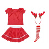Kostým pre dievča - Revier Costum Rudolf Pine Apaps 116-128 (Revier Outfit Suk sukne Blúzka Band 116-128)