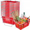 VEVOR Nákupný košík 20ks červený 21L plastový 420x300x210MM 11,14KG