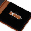 Hnedé puzdro na USB kľúč Naša svadba
