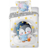 FARO Detské posteľné prádlo s tučniakom s čiapkou na spanie 100x135 cm 100% bavlna