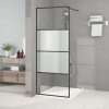 Sprchová zástěna walk-in černá 80x195 cm napůl mléčné ESG sklo Černý 152125