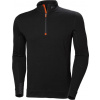 HELLY HANSEN LIFA 75107 / Pánske funkčné tričko s 1/4 zipsom z merino vlny - black L
