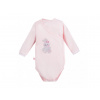 Eevi Body rozopínacie s dlhým rukávom NEWBORN ružové - 50
