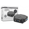 DIGITUS VGA Splitter, 2port, plastic housing, 350 MHz, HDSUB 15/M - 2x HDSUB 15/F Max. Res. 2048x1536p DS-41120-1