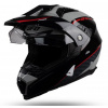 UFO dual prilba, model Aries Tourer, čierno-červená