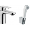 HANSGROHE Vernis Blend - Umývadlová stojanková batéria s bidetovou spŕškou ,chróm 71215000