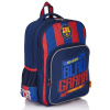 Multi -Chamber School Backpack FC Barcelona Astra odtiene červenej, odtiene modrej, odtiene žltej a zlatej (Batoh dva -Chamber School, Roomy FC Barcelona)