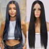 Čierna parochňa Shannon so sieťkou (Lace Front)