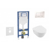 GEBERIT - Duofix Set předstěnové instalace, klozetu Architectura a sedátka softclose, tlačítko Sigma30, bílá/chrom SANI11CK3104