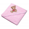 Baby Nellys Froté osuška s kapucňou 80x80cm Sweet dreams by TEDDY ružová