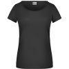 James & Nicholson Tričko JN 8001 z bio bavlny, krátký rukáv, dámské COT02800100202-black M Černá