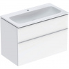 Geberit iCon - Skrinka s umývadlom, 90x48x63 mm, 2 zásuvky, lesklá biela 502.337.01.1