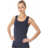 Brubeck TA10170 Dámské tričko bez rukávů COMFORT WOOL tmavé džíny XL